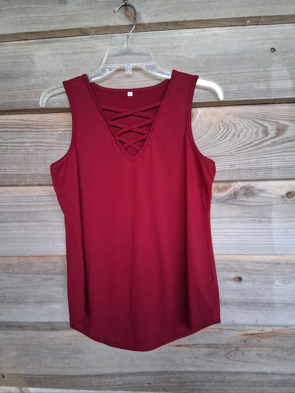 Sleeveless Cutout Vneck Top